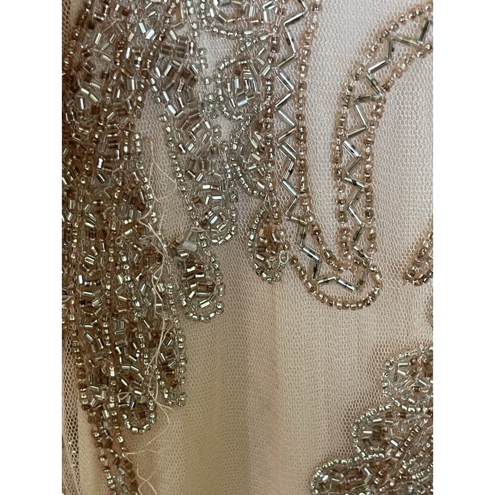 Mac Duggal Gown Dress Size 10 V Neck Sequined Beaded Embellished 6015 $598 - Picture 8 of 16